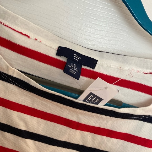 GAP Factory Tops - new with tags women’s white pink purple stripe long tee wear with leggings